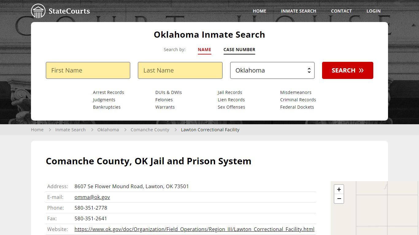 Lawton Correctional Facility Inmate Records Search, Oklahoma - StateCourts