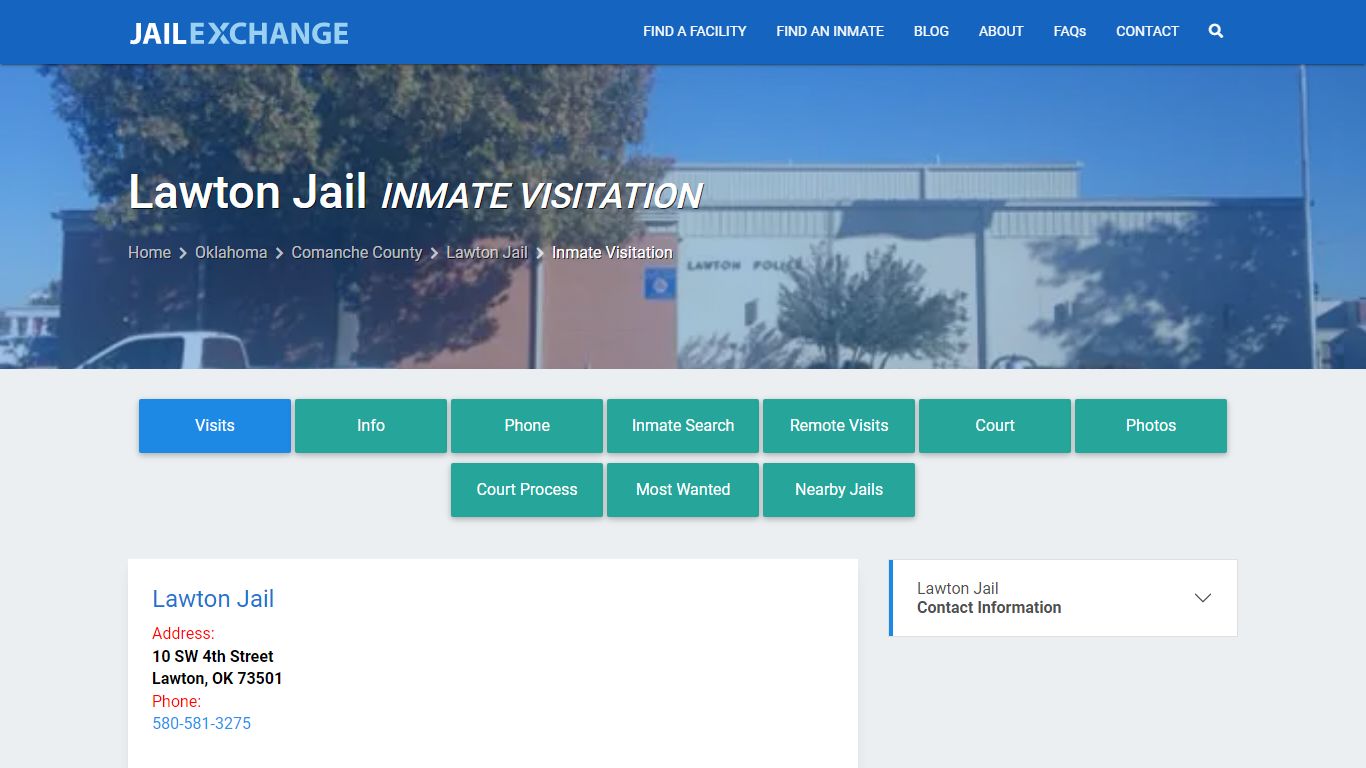 Inmate Visitation - Lawton Jail, OK - Jail Exchange